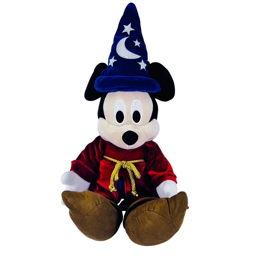 Disney Sorcerer Mickey Push Toy Fantasia Vintage Style 18"
